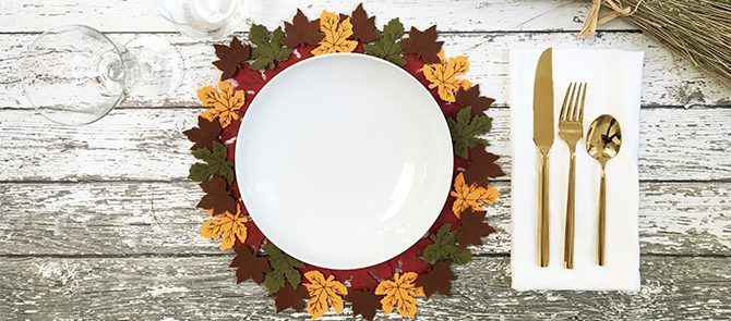 DIY Autumn Leaves Placemats