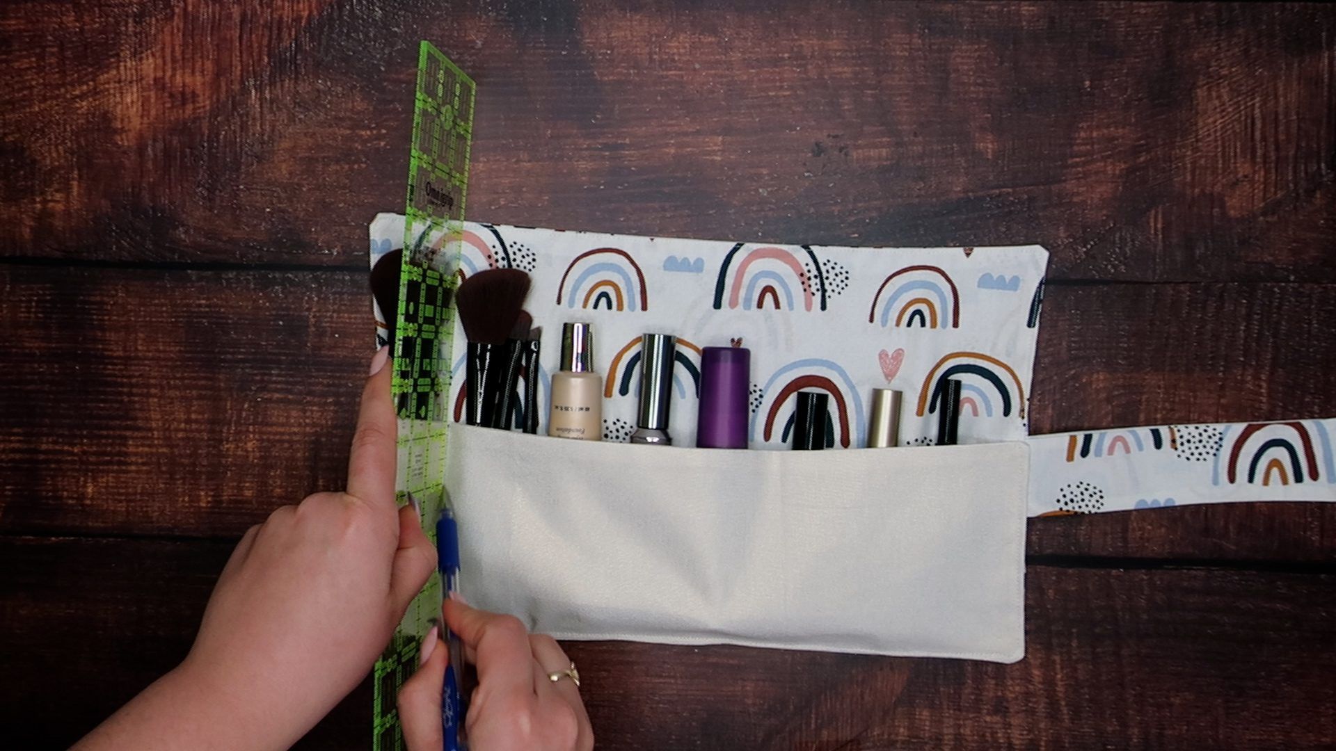 DIY Makeup Roll Step 7
