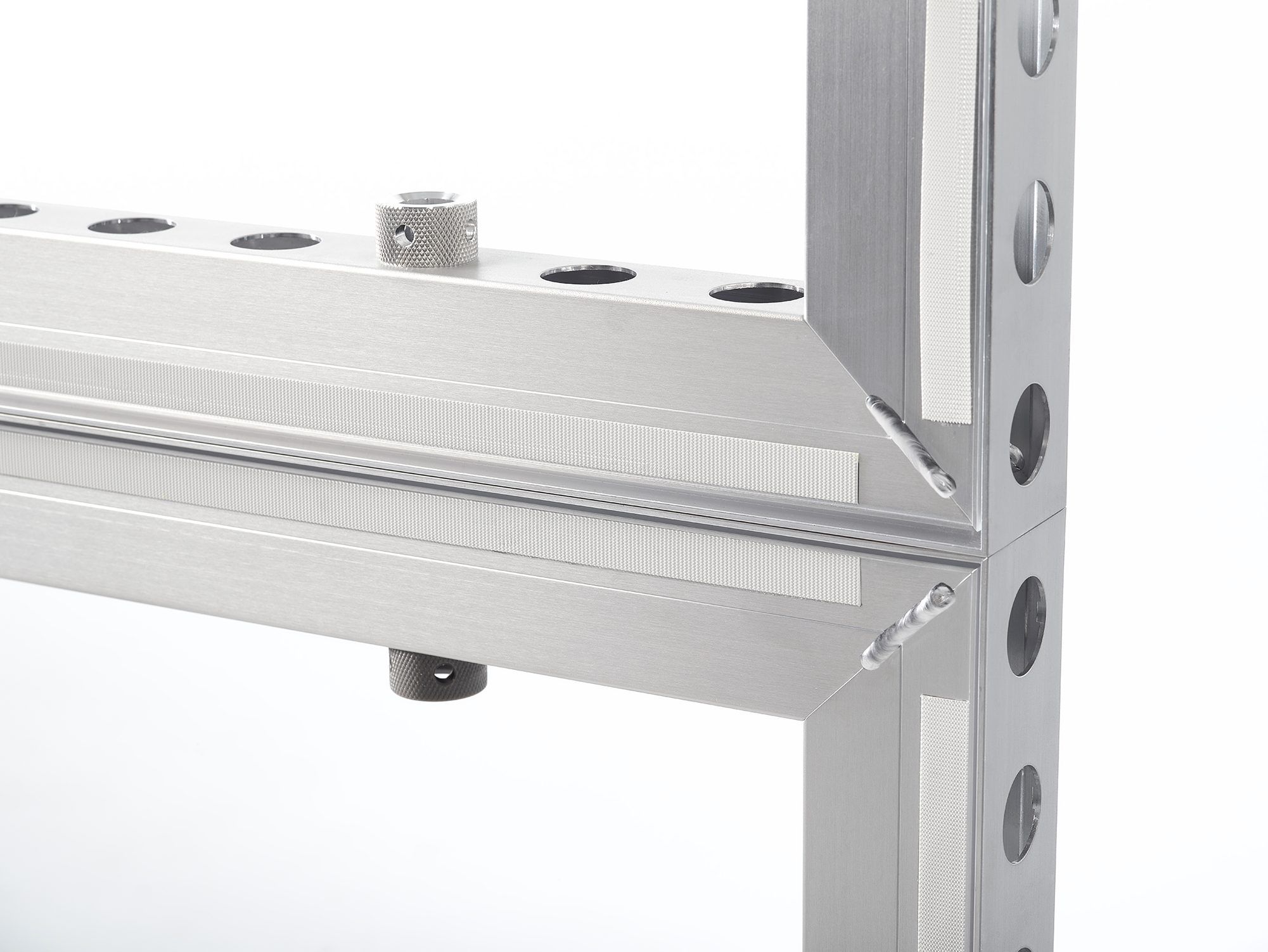 COVID Vaccination - metal frame with hook and loop on it