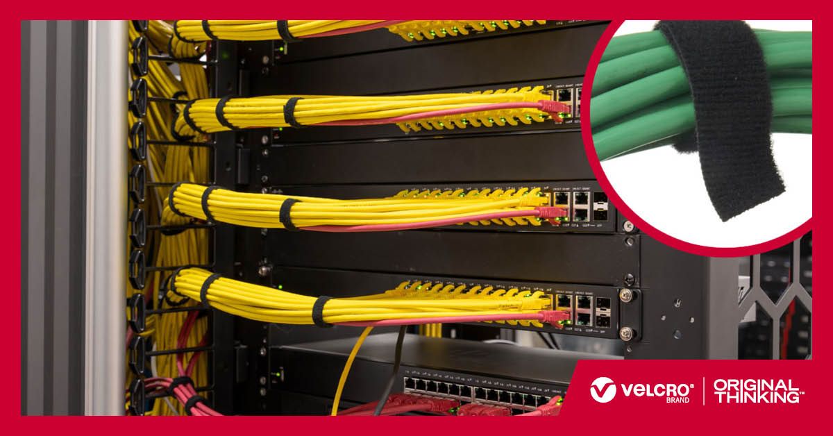 hook and loop ties for low-voltage cabling