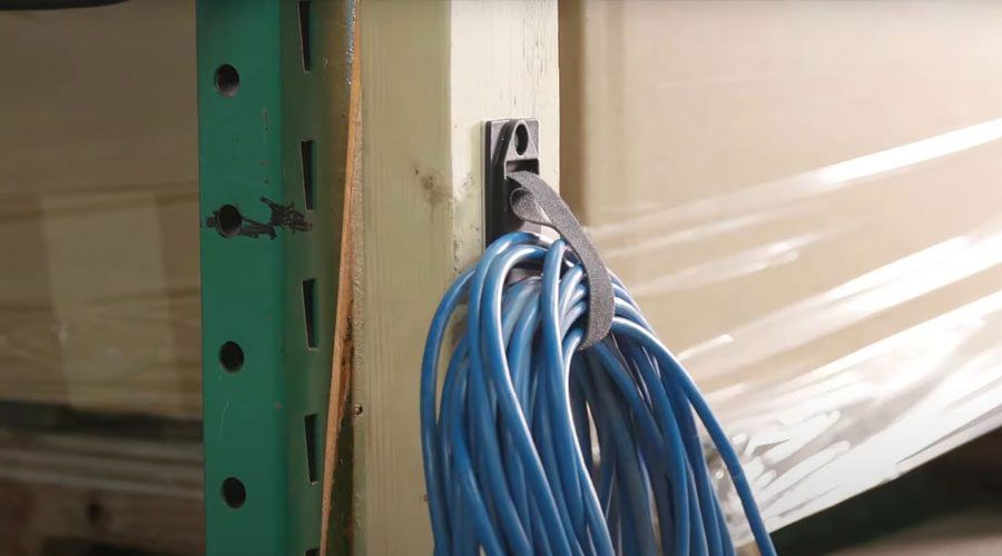 Cable Tie Mount holding cable bundle
