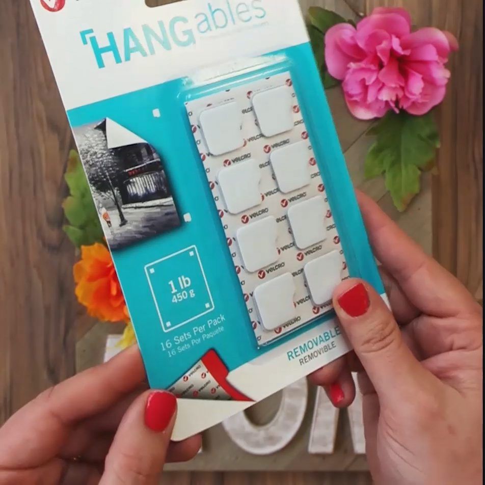 Fasten with VELCRO® Brand HANGables® Removable Wall Fasteners 
