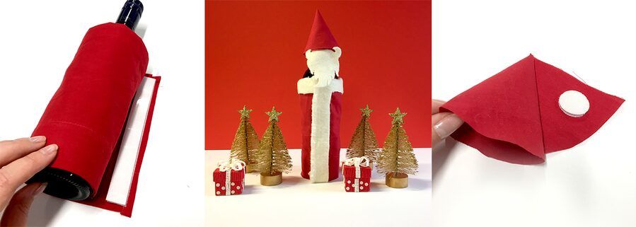 santa wine bottle cover