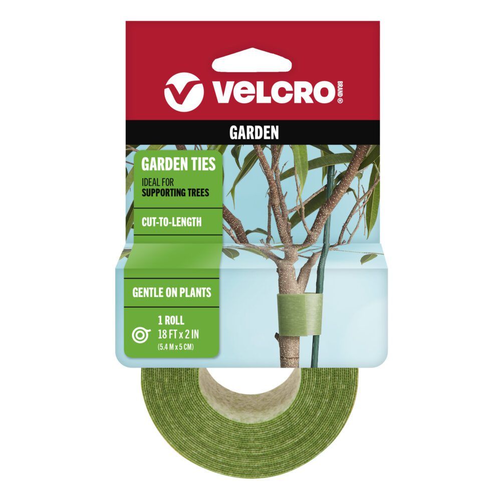 VELCRO® Brand Garden Ties for Supporting Trees - cut to length and gentle on plants.