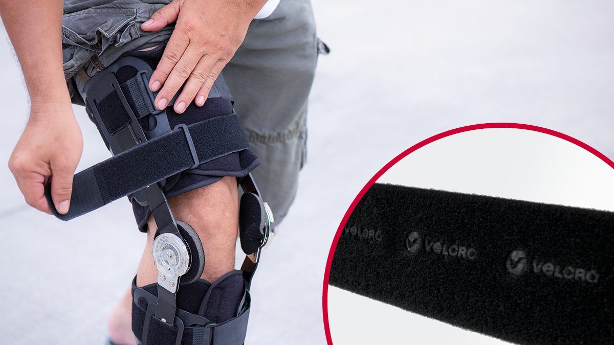 Medical grade VELCRO® Brand hook and loop straps for orthopedic braces