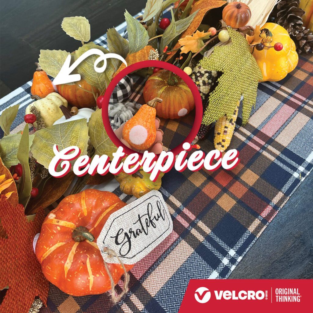fall thanksgiving centerpiece with gourds and pumpkins