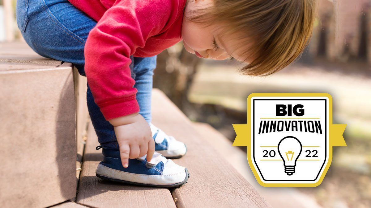 Sleek & thin fastener for children's footwear