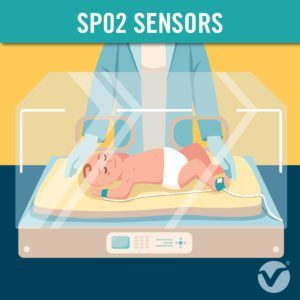 SP02 Sensors baby in the NICU