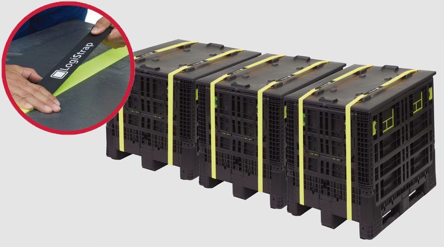 VELCRO® Brand LOGISTRAP® Pallet Straps securing shipping pallets
