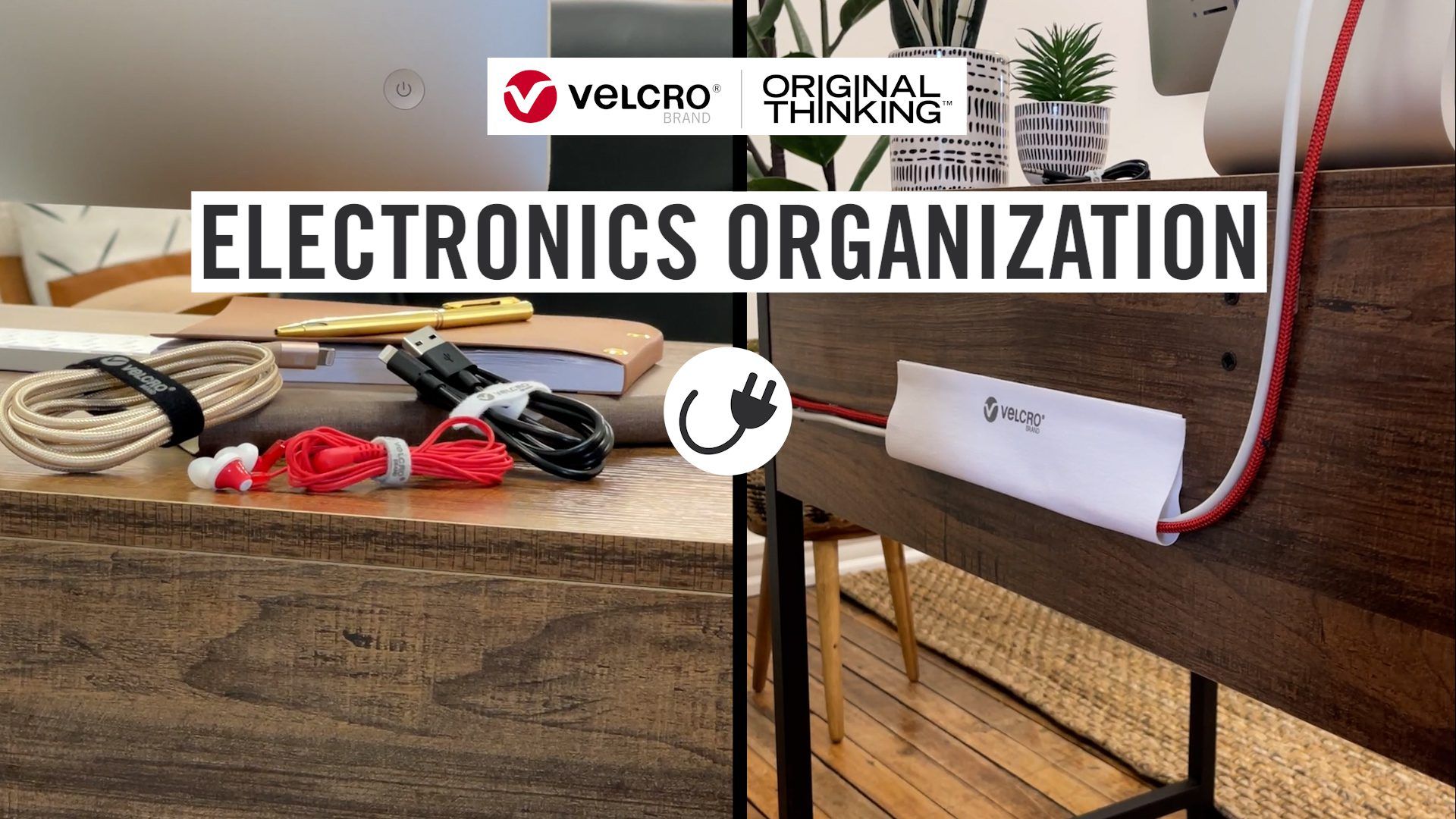 Video showing how to use VELCRO® Brand cable management sleeves and cable ties.