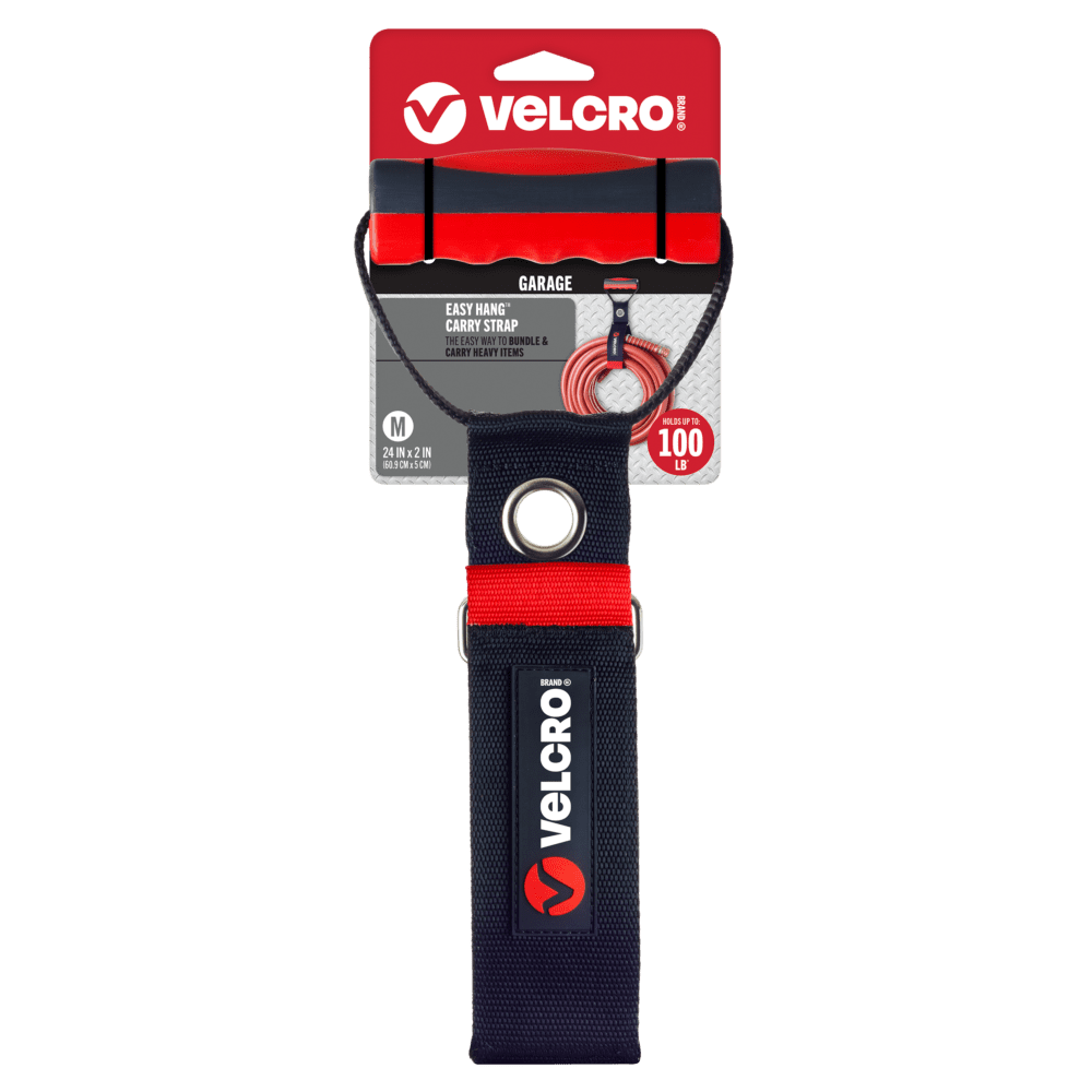 VELCRO® Brand EASY HANG™ Carry Strap for hose storage outside and in your garage.