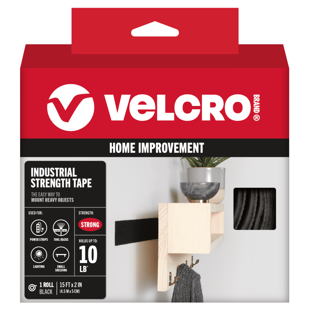 Front of VELCRO® Brand Industrial Strength Tape packaging.